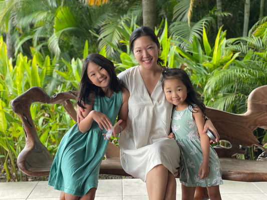 My wife and girls on vacation in Cancun