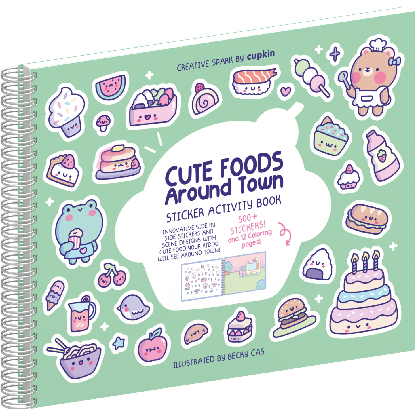 Cute Foods Around Town Sticker Book