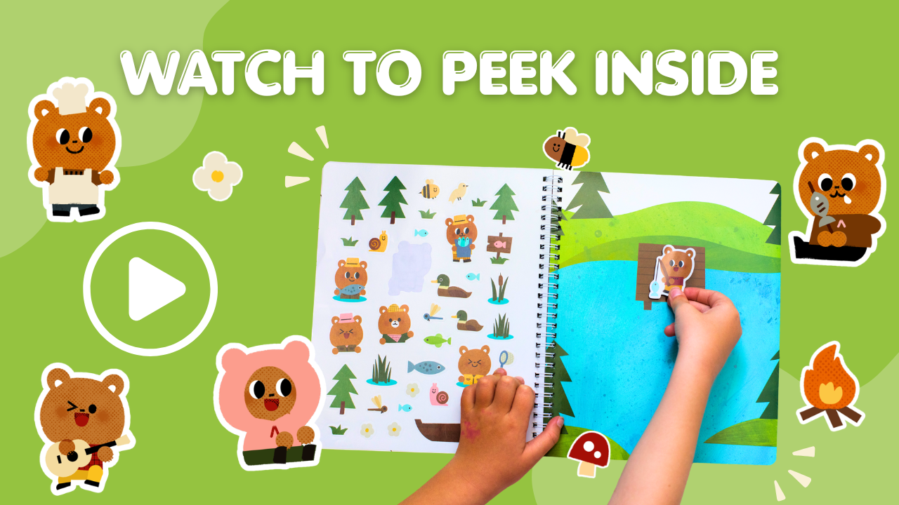 Cute Bears Exploring The Great Outdoors Sticker Book