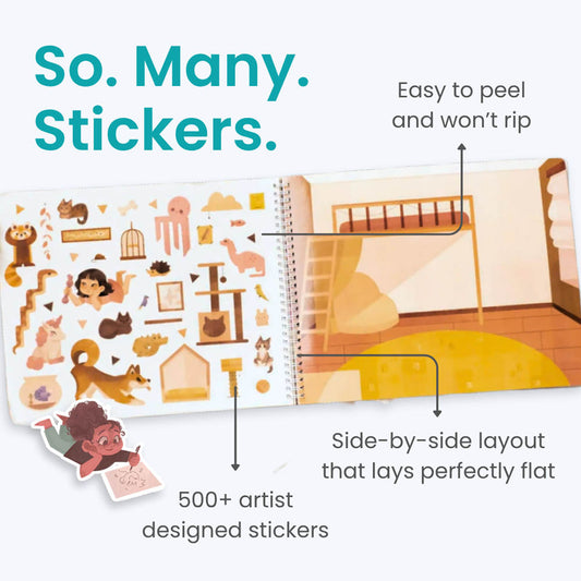 Different Rooms Sticker Book