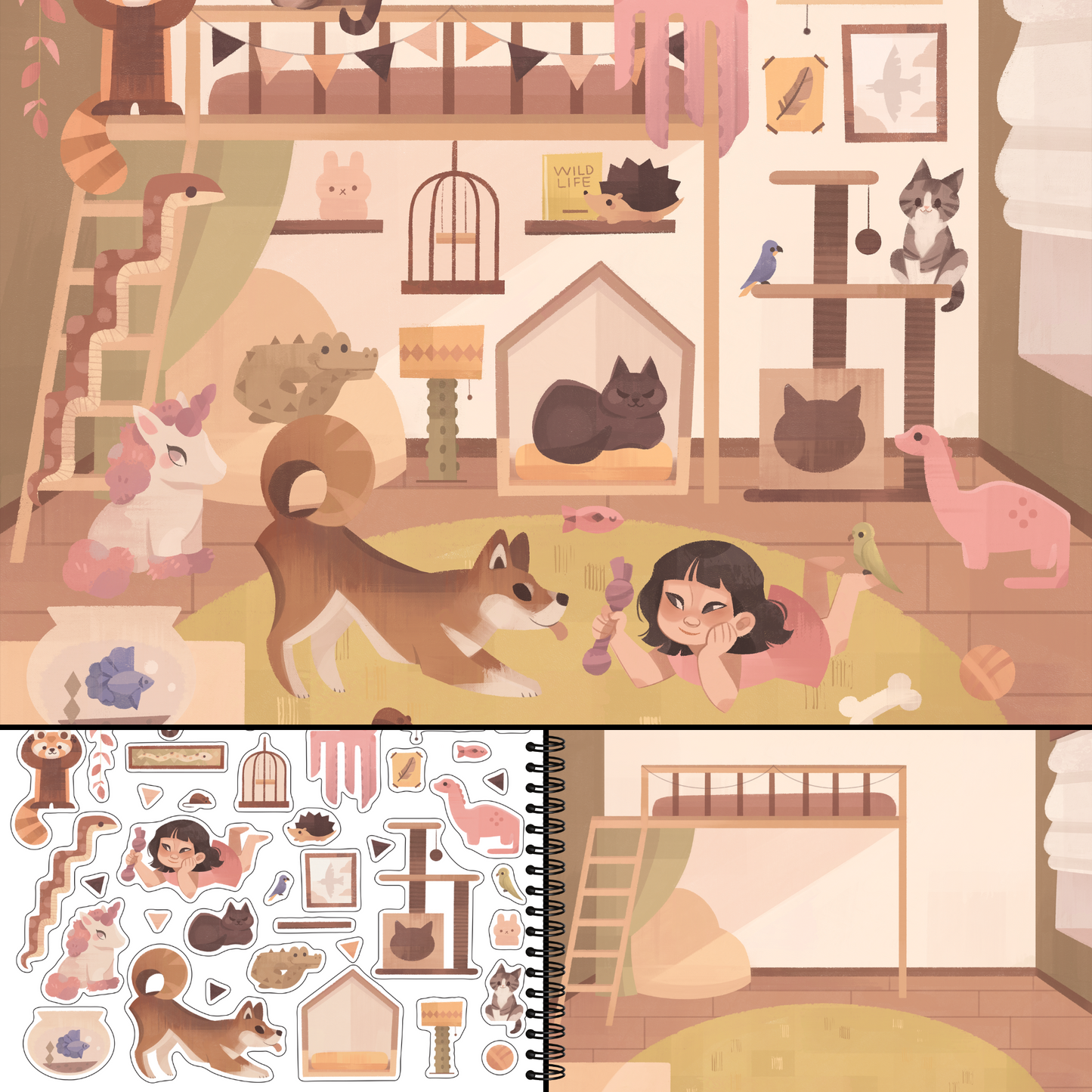 All the Different Rooms Sticker Book