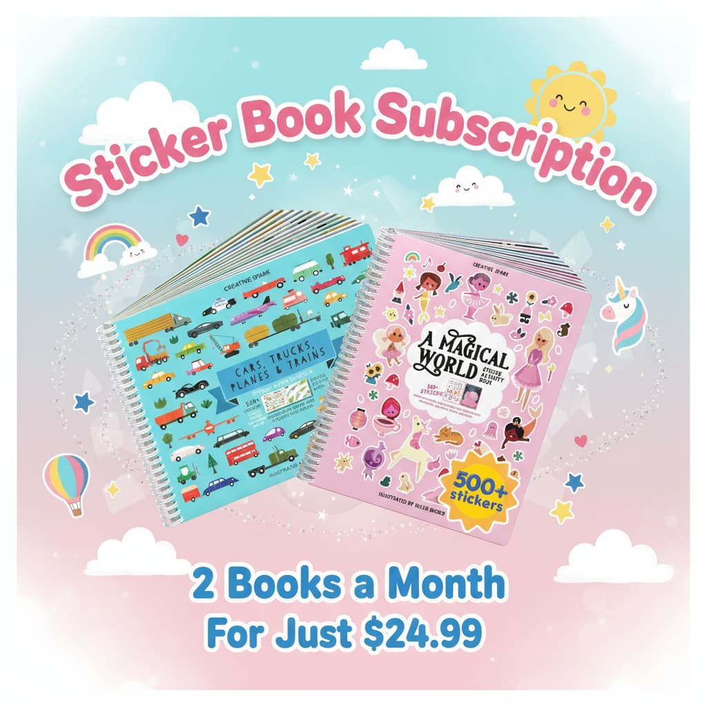 Sticker Book Subscription 2 Books For $24.99