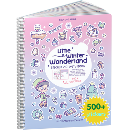 Winter Wonderland sticker book cover on a white background