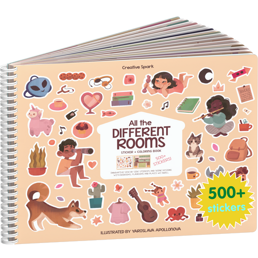 Different Rooms Sticker Book