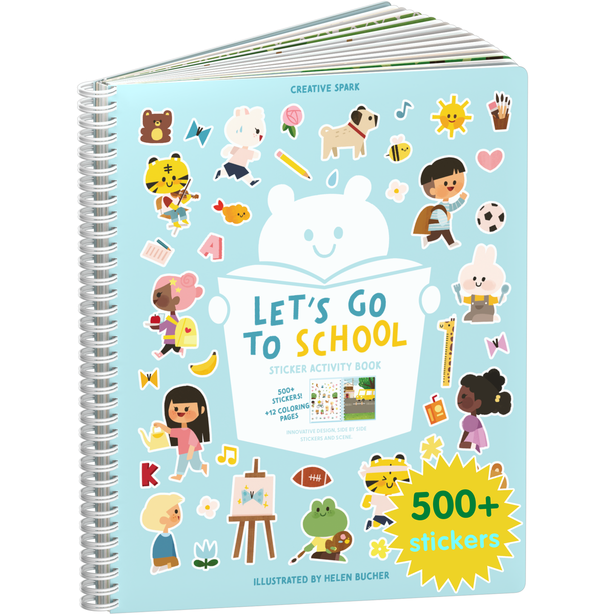 Let's Go To School sticker book cover on a white background