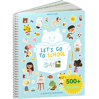 Let's Go To School sticker book cover on a white background