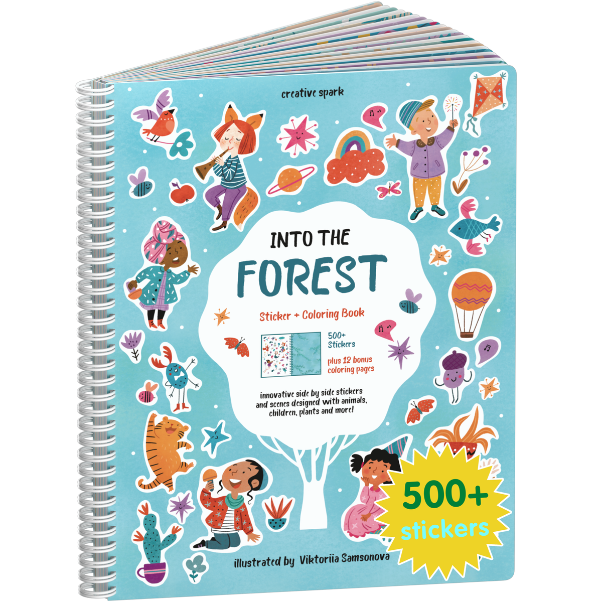 Into the Forest sticker book cover on a white background