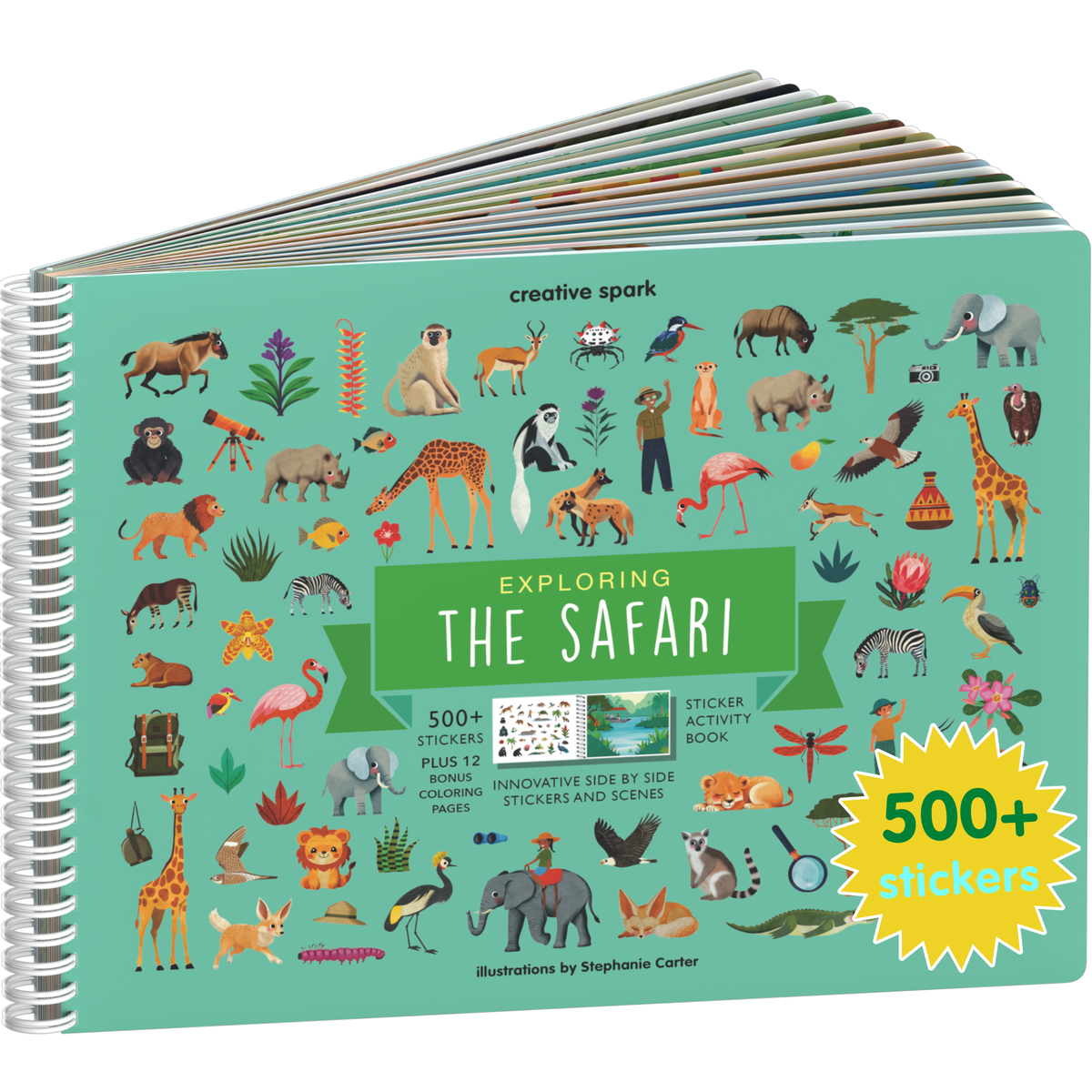 Exploring the Safari sticker book cover on a white background
