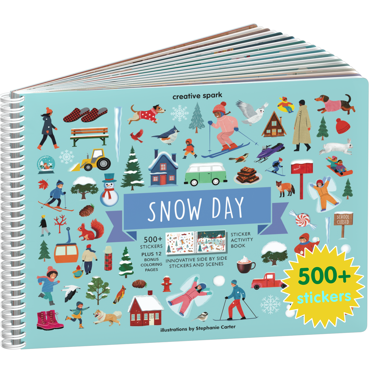 Snow Day sticker book cover on a white background