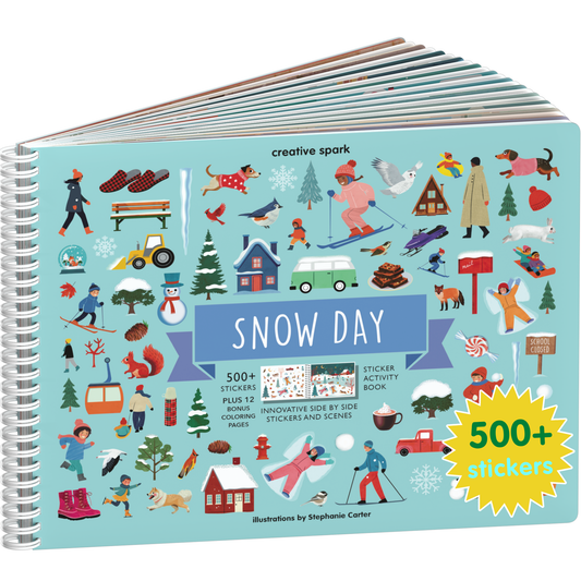 Snow Day sticker book cover on a white background