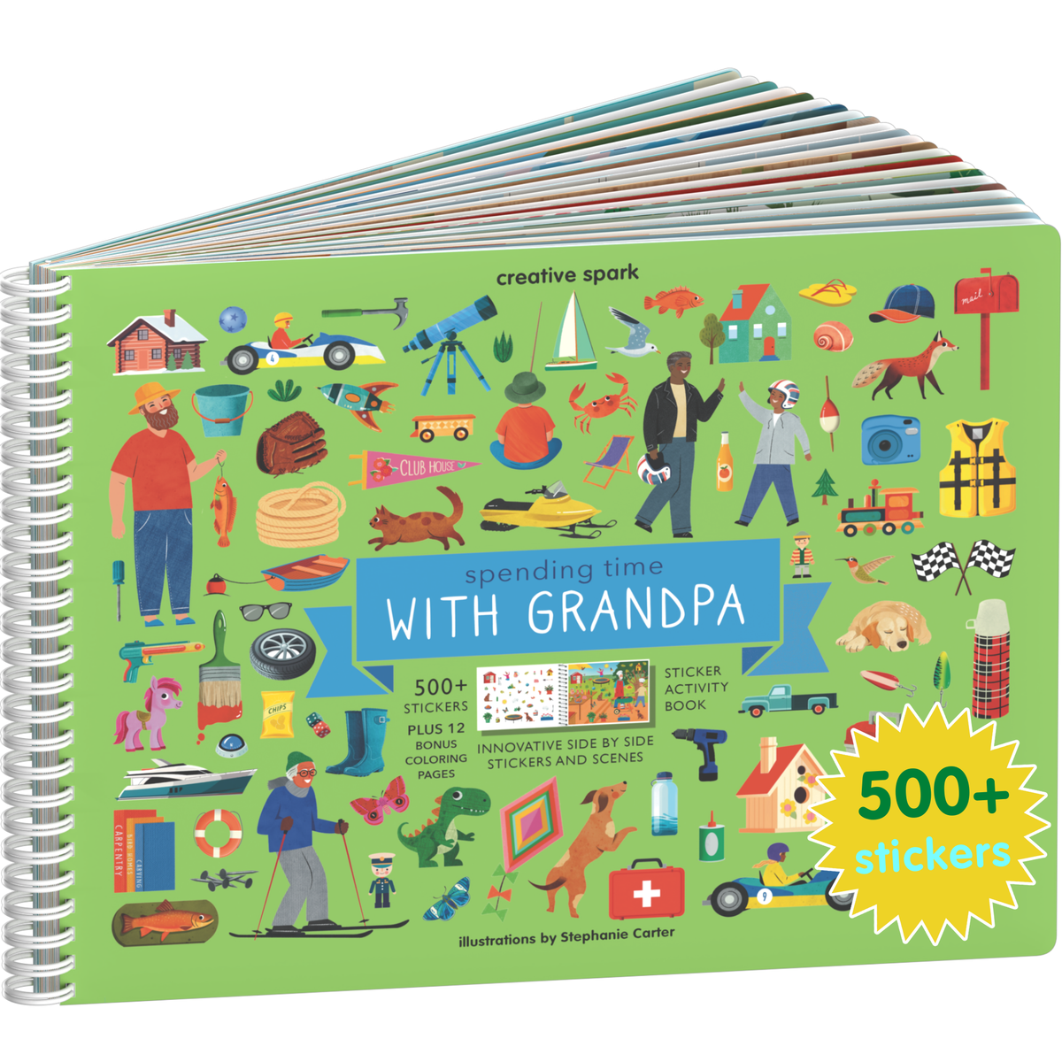 Fun with Grandpa sticker book cover on a white background