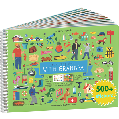 Fun with Grandpa sticker book cover on a white background