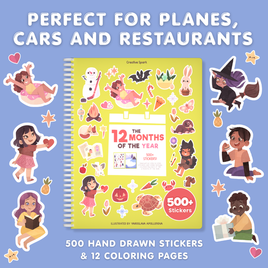 12 months Sticker Book
