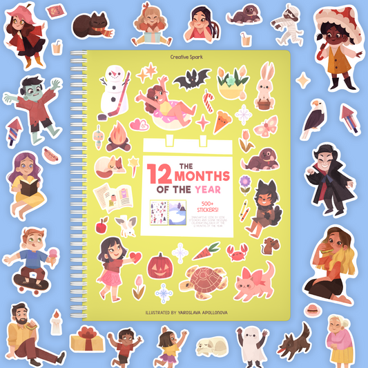12 months Sticker Book