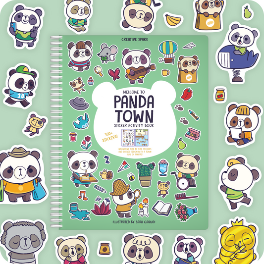 Panda Town Sticker Book