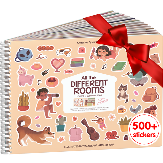 Different Rooms Sticker Book