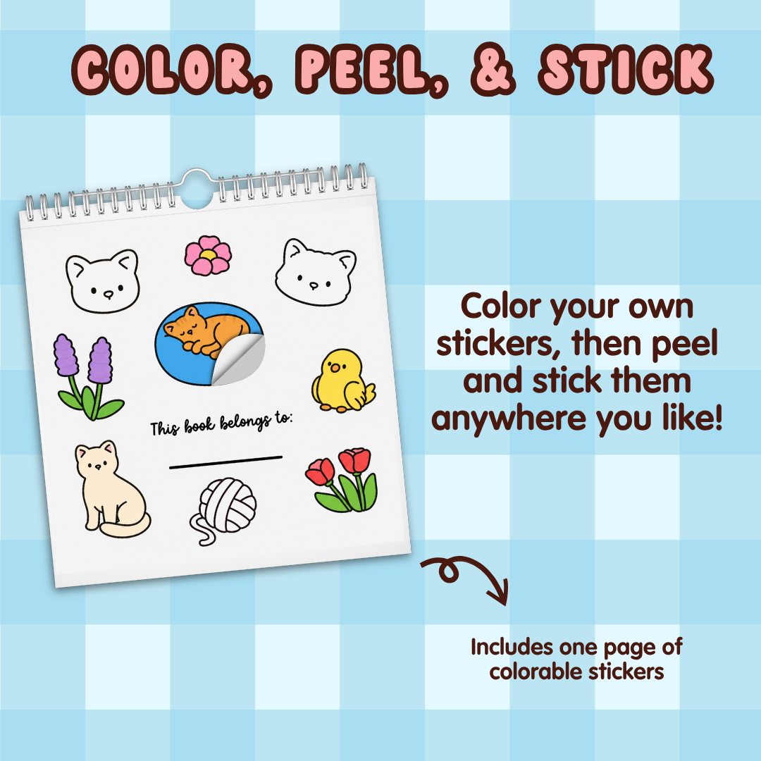 Cozy Little Cats Coloring Book