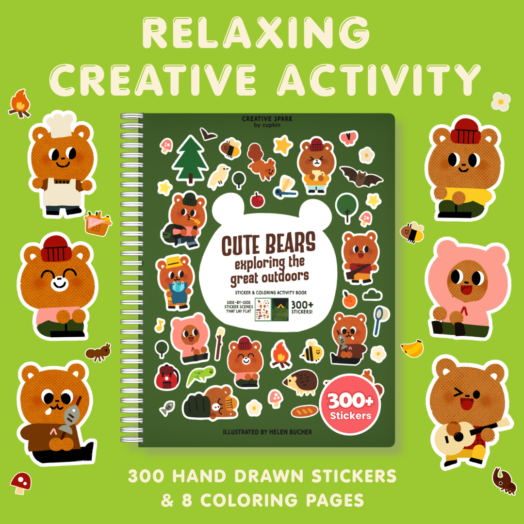 Cute Bears Exploring The Great Outdoors Sticker Book