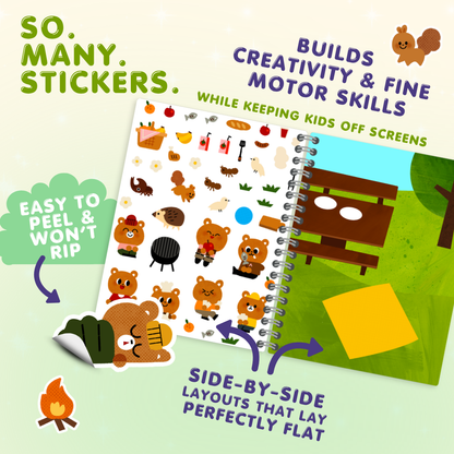 Cute Bears Exploring The Great Outdoors Sticker Book