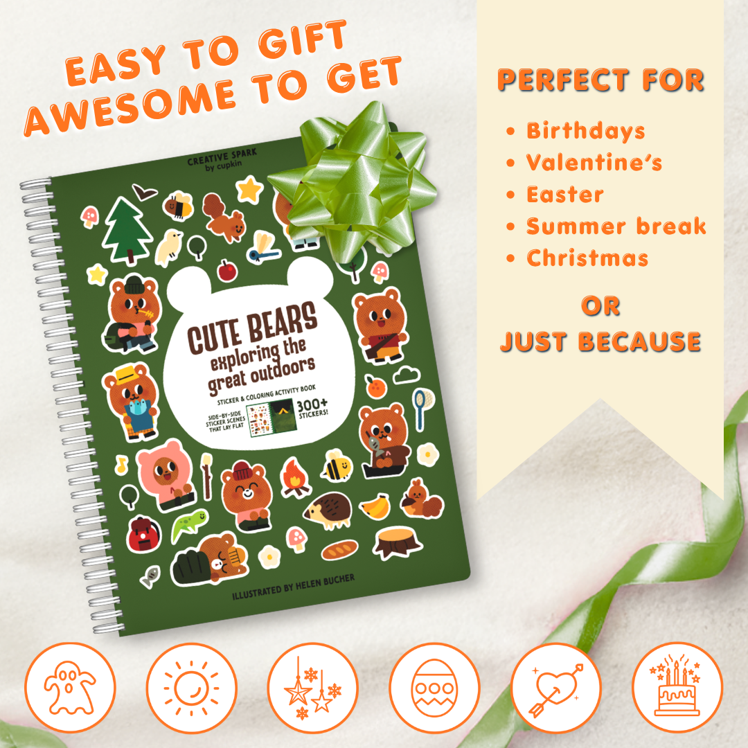 Cute Bears Exploring The Great Outdoors Sticker Book