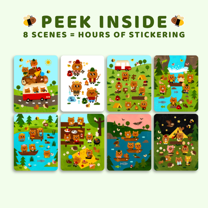 Cute Bears Exploring The Great Outdoors Sticker Book