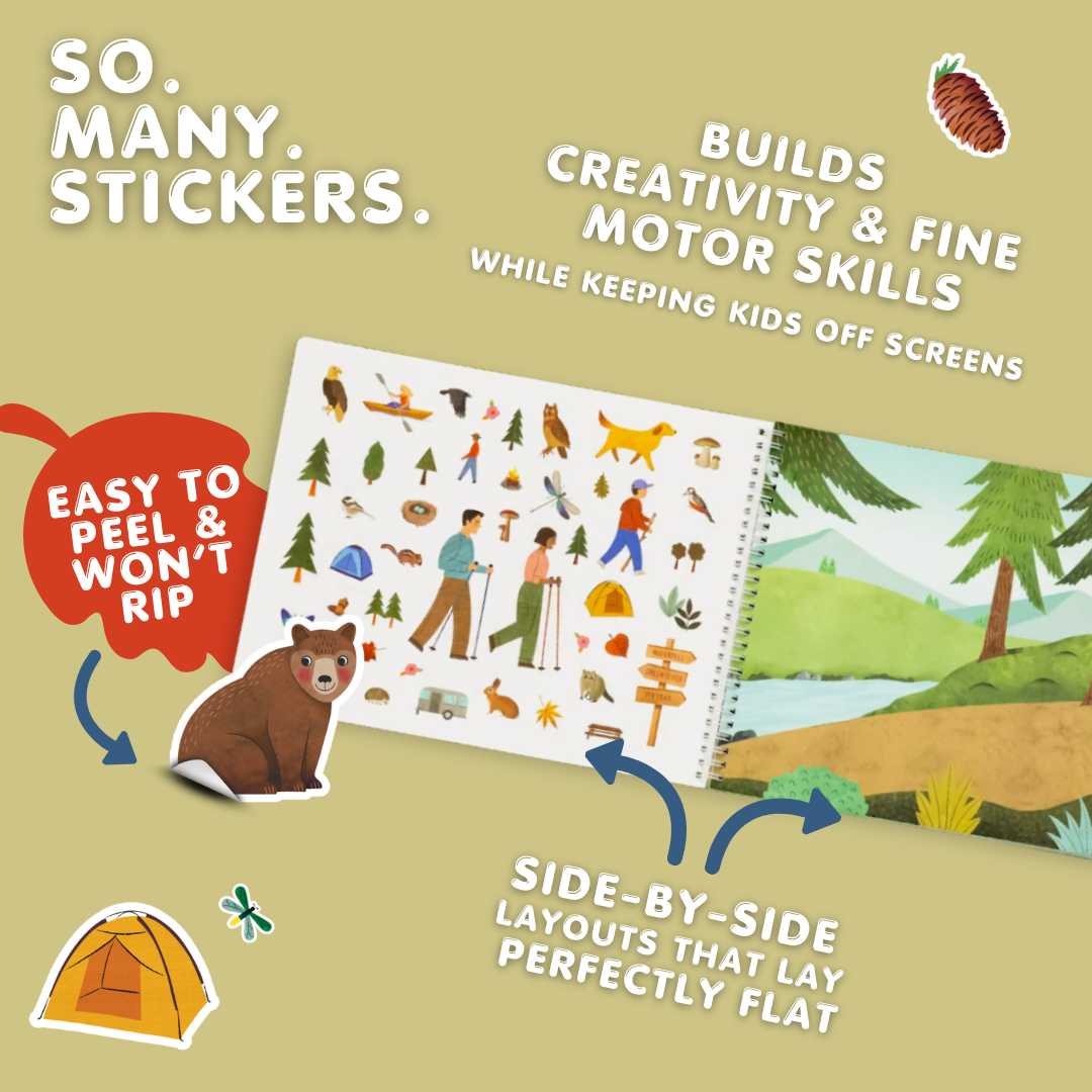 So many stickers wiht open sticker book