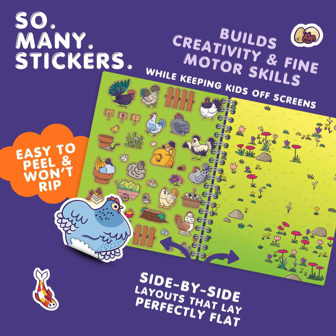 Happy Chickens Sticker Book