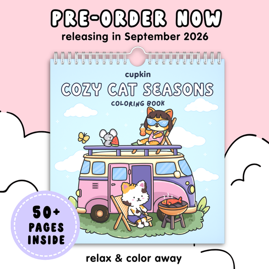 Cozy Cat Seasons Coloring Book