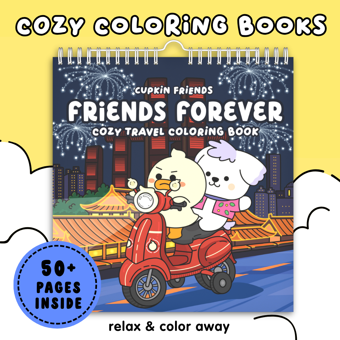 Cupkin Friends Travel Coloring Book