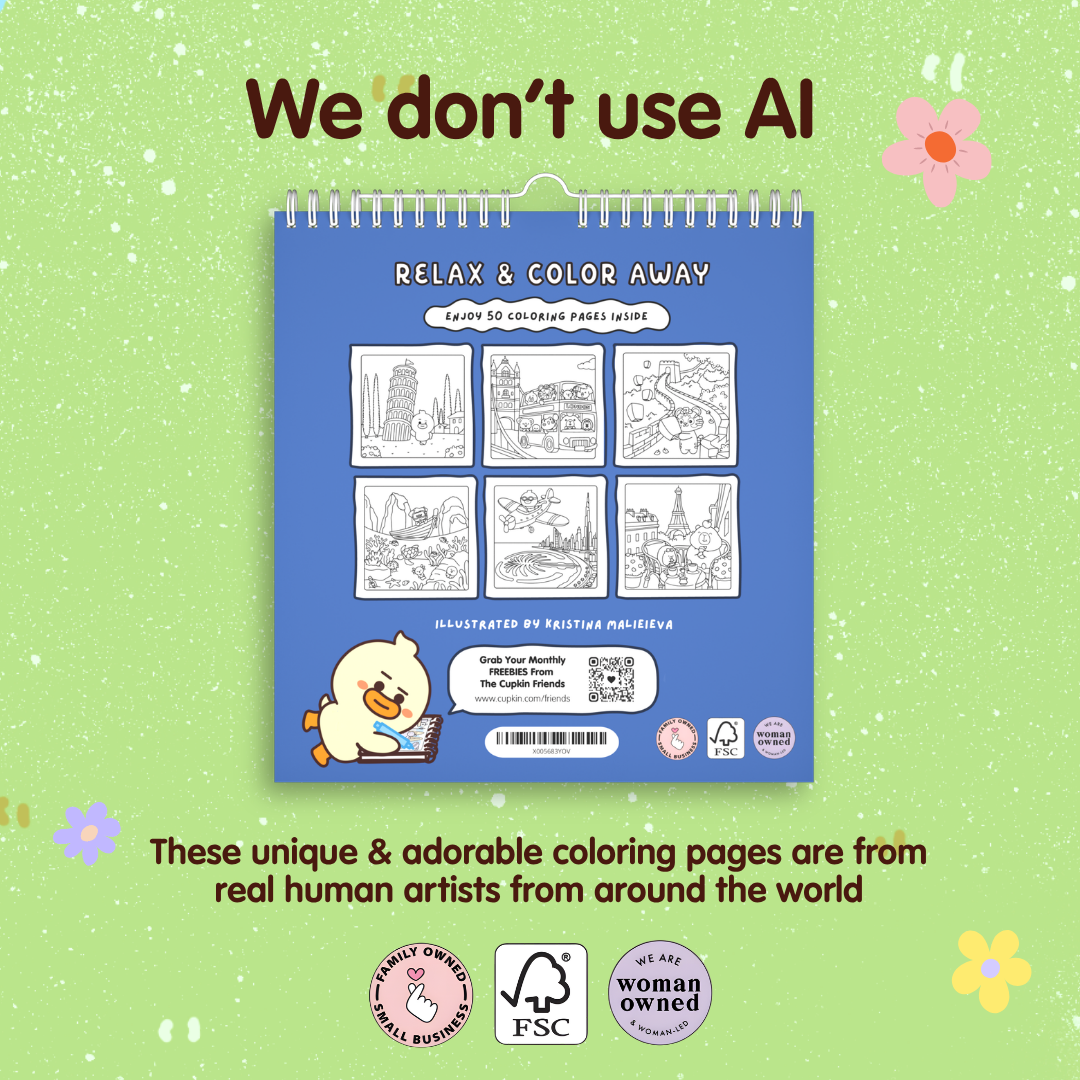 Cupkin Friends Travel Coloring Book