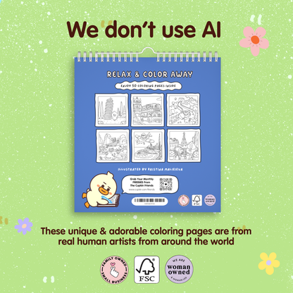 Cupkin Friends Travel Coloring Book