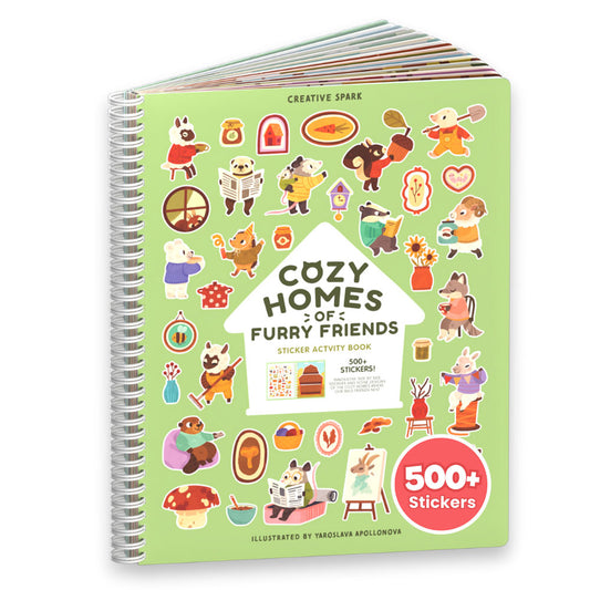 Cozy Homes of Furry Friends Sticker Book