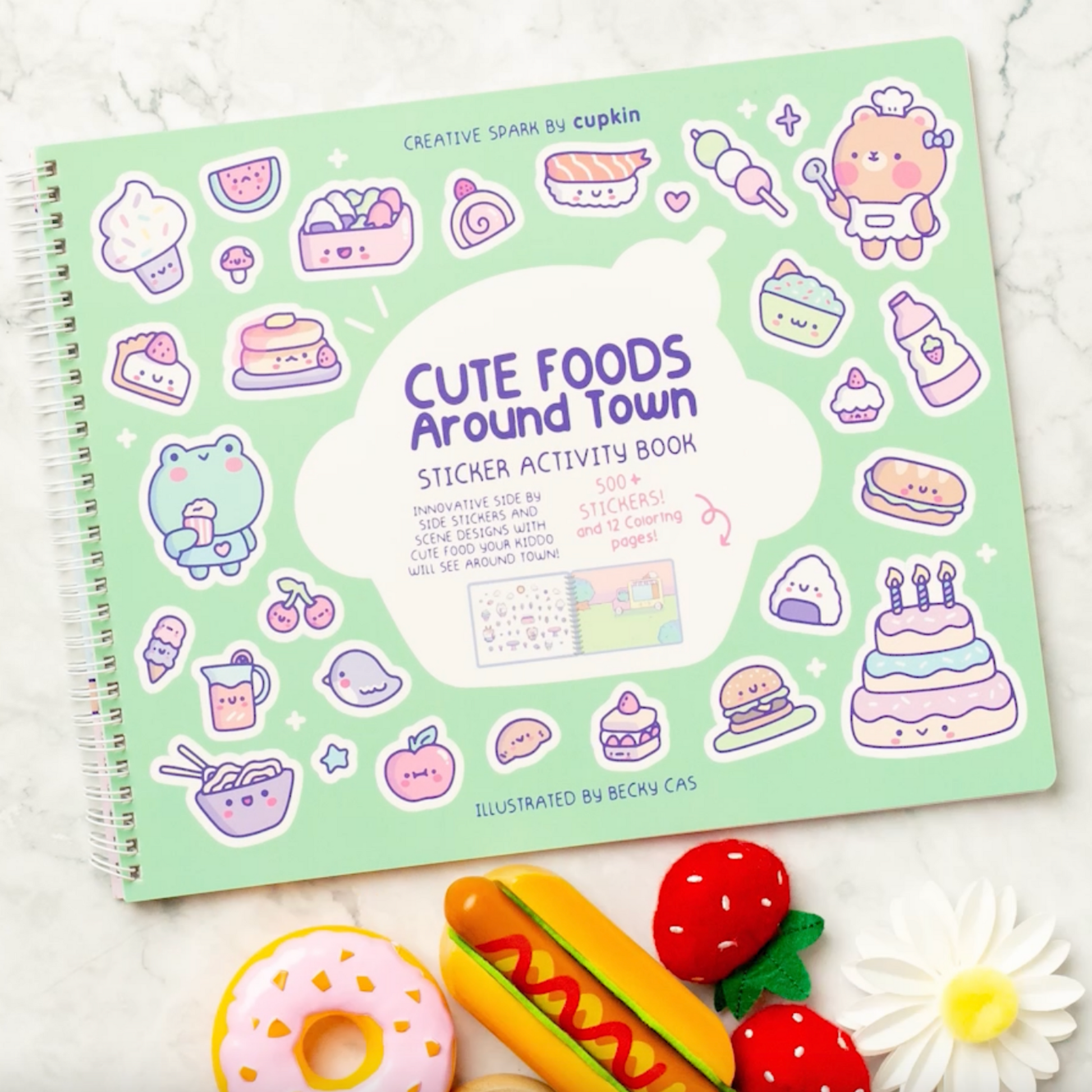 Cute Foods Around Town Sticker Book: Over 500 Stickers and 12 Unique Scenes
