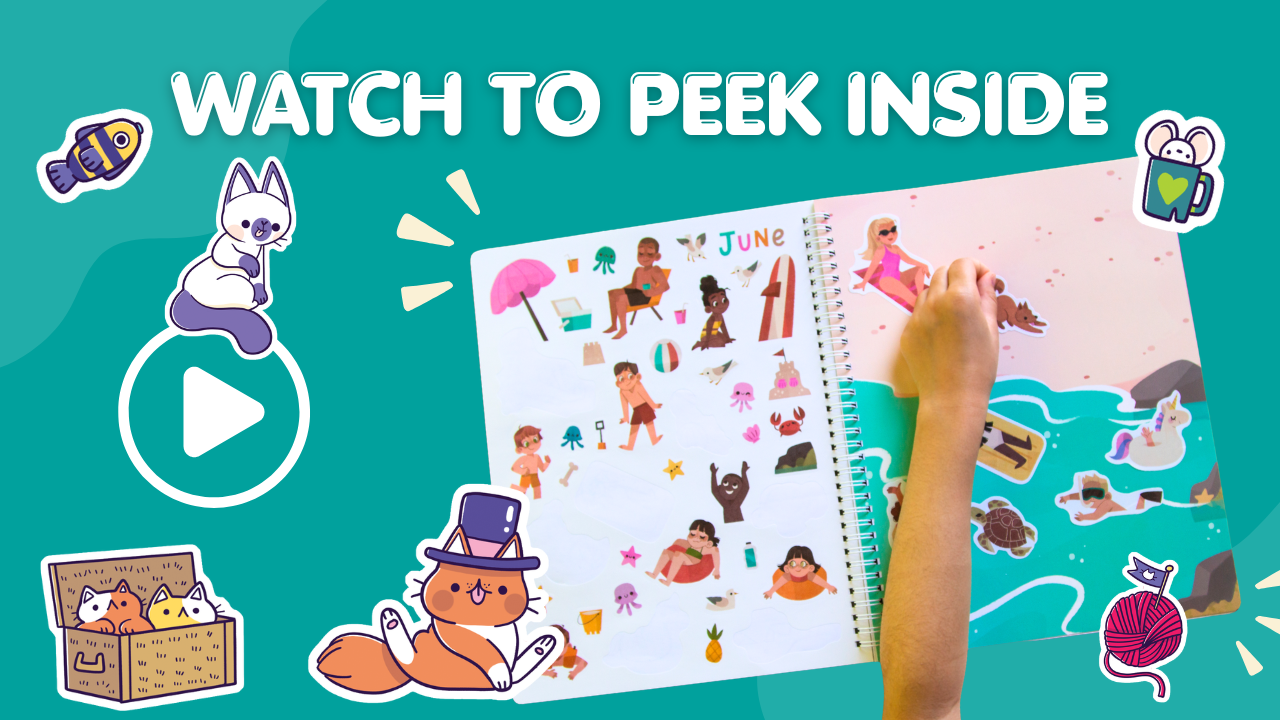 Land of Cats Sticker Book Preview