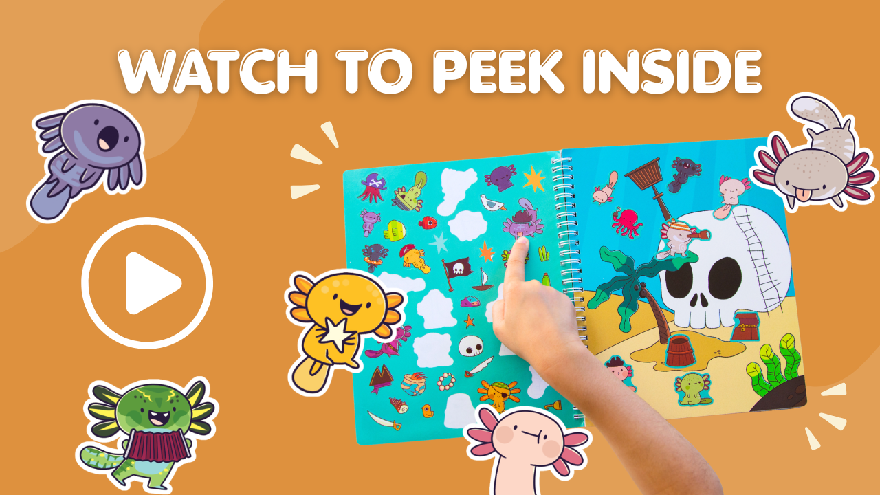 Axolotl Sticker Book Preview
