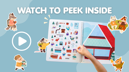 Cozy Homes of Furry Friends Sticker Book
