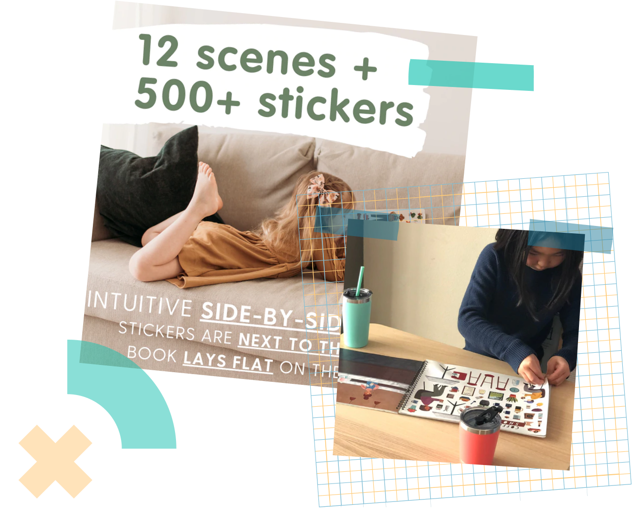 Food Truck Sticker + Coloring Book (500+ Stickers & 12 Scenes) by Cupkin -  Side by Side Sticker Adventure Time Activity Books fo