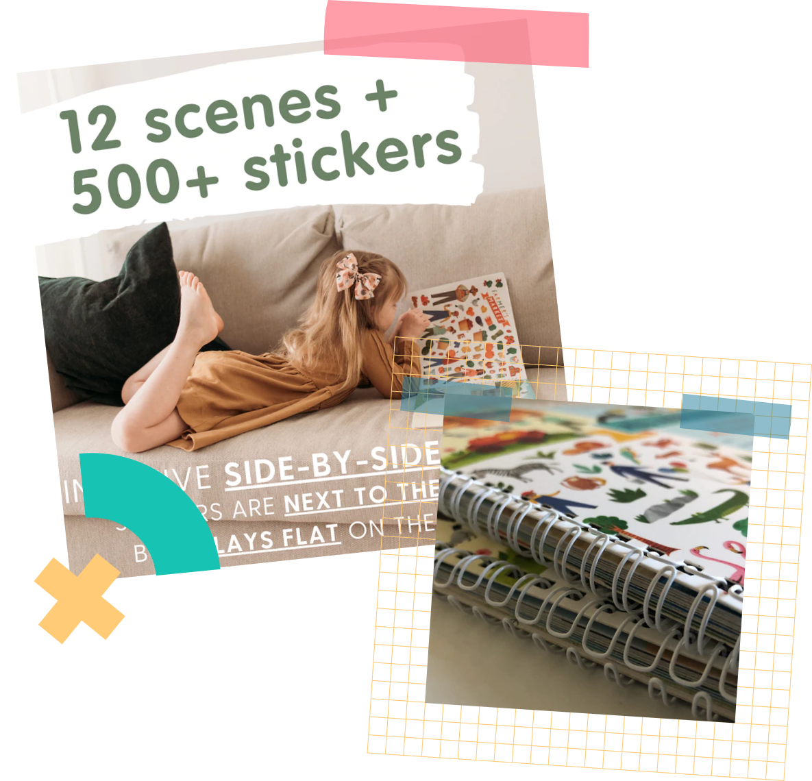 Great Food Truck Sticker Coloring Book 500 Stickers & 12 Scenes by Cupkin  Side by Side Activity Book Fun Sticker Books for Kids 2-4 