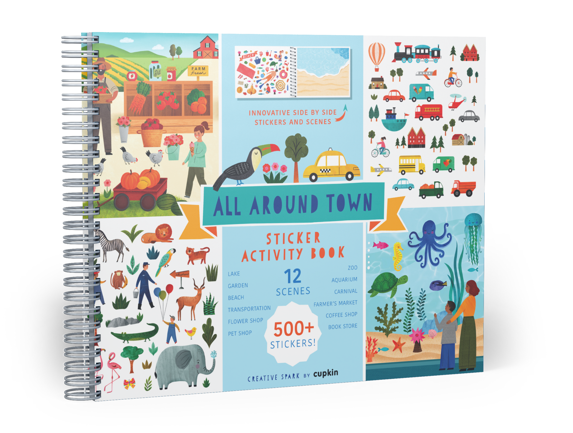 Food Truck Sticker + Coloring Book (500+ Stickers & 12 Scenes) by Cupkin -  Side by Side Sticker Adventure Time Activity Books fo