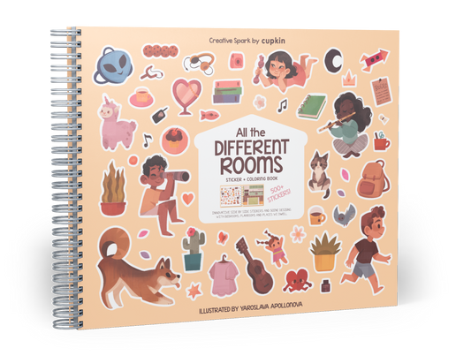 Different Rooms Sticker Book