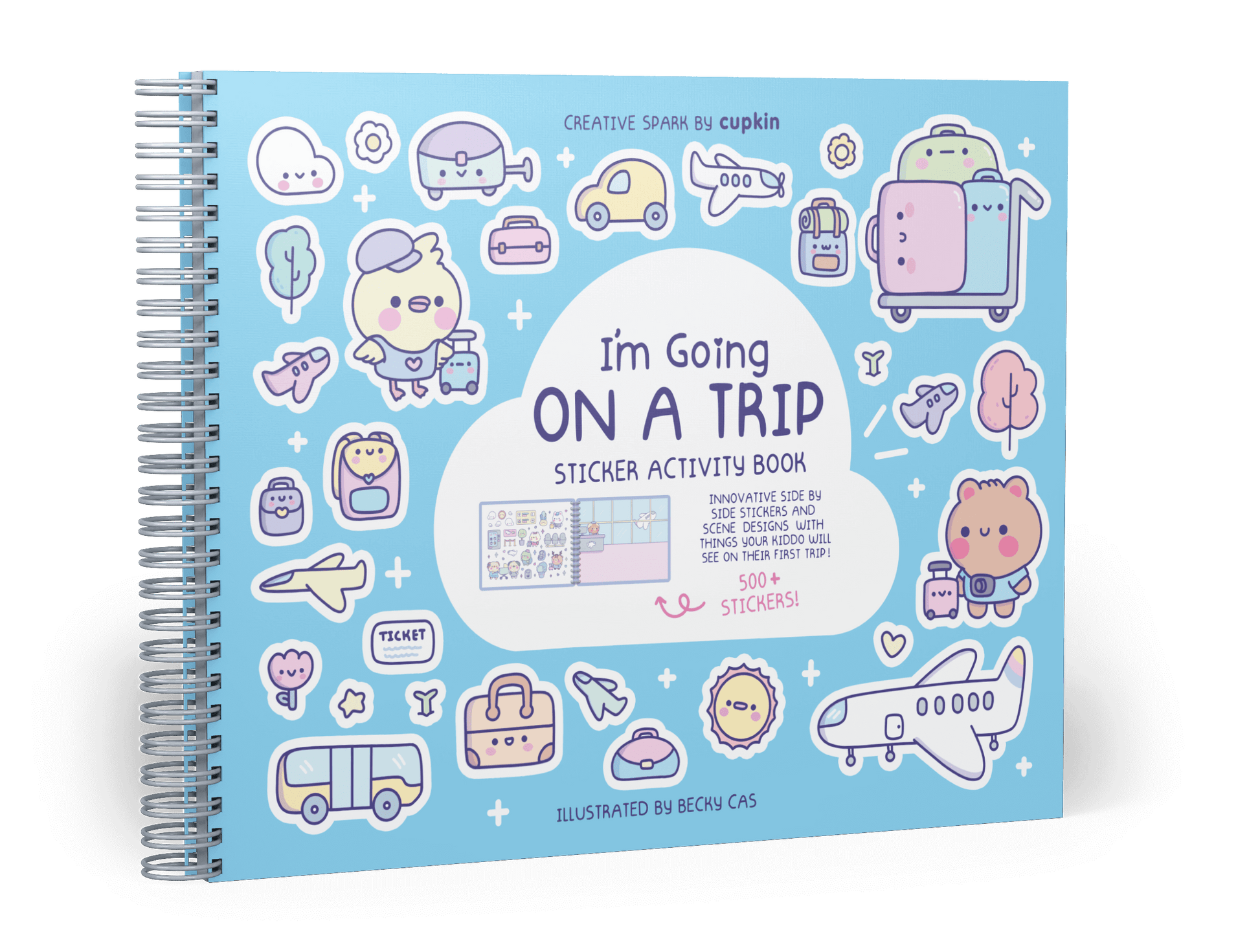 Let's Go to School Toddler Sticker Book by Cupkin: Side by Side