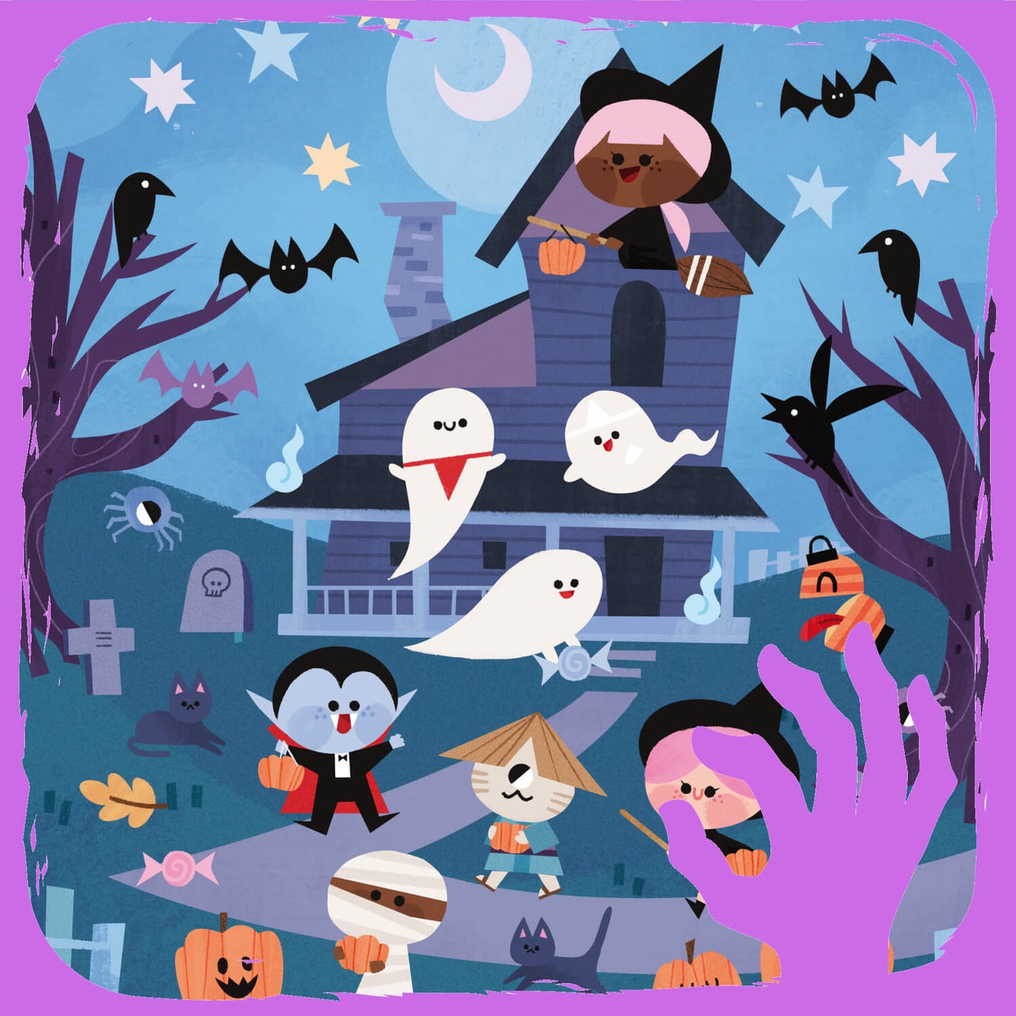 Spooky Halloween Night Sticker Book