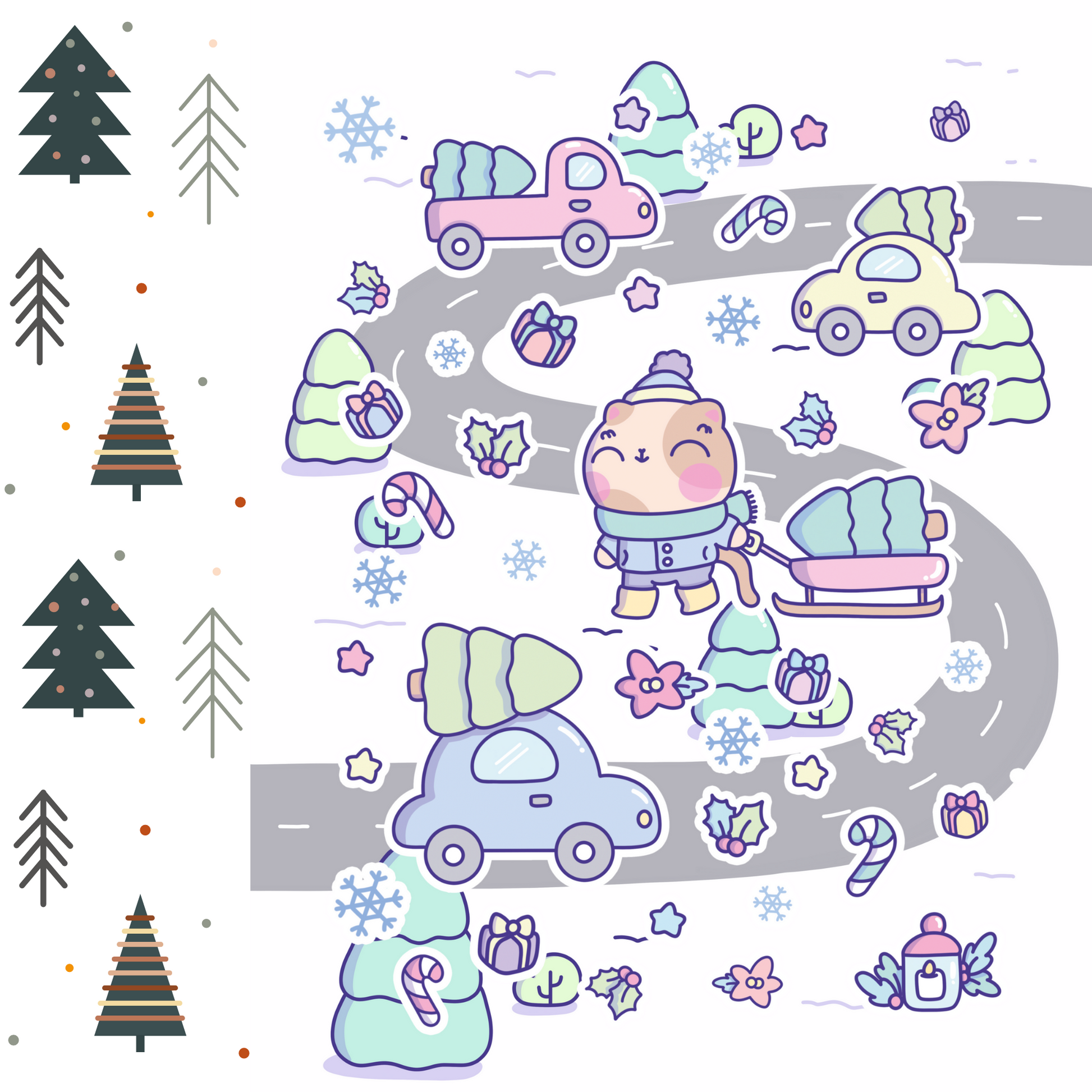Winter Wonderland Printable Stickers